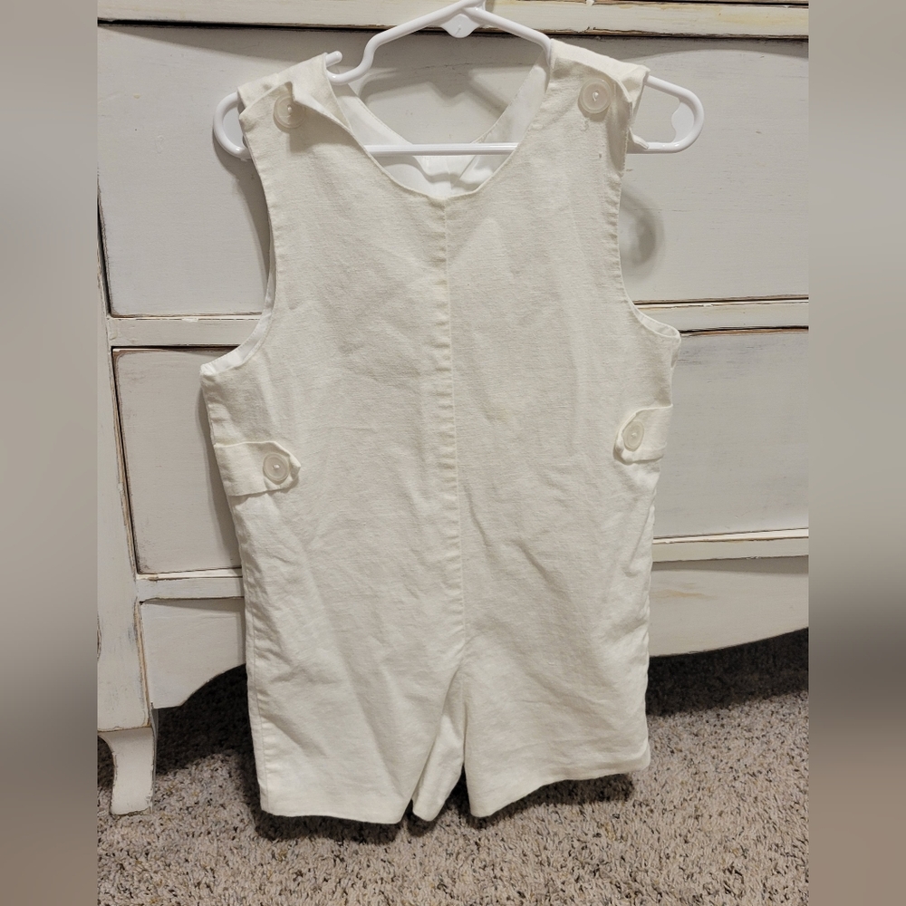 Boy off white shortall